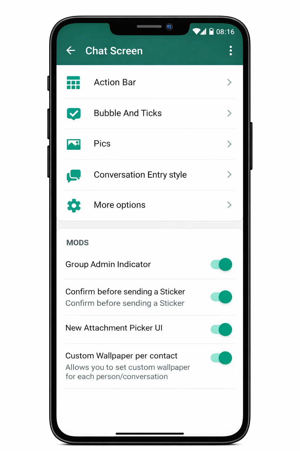 FM WhatsApp Chat Features