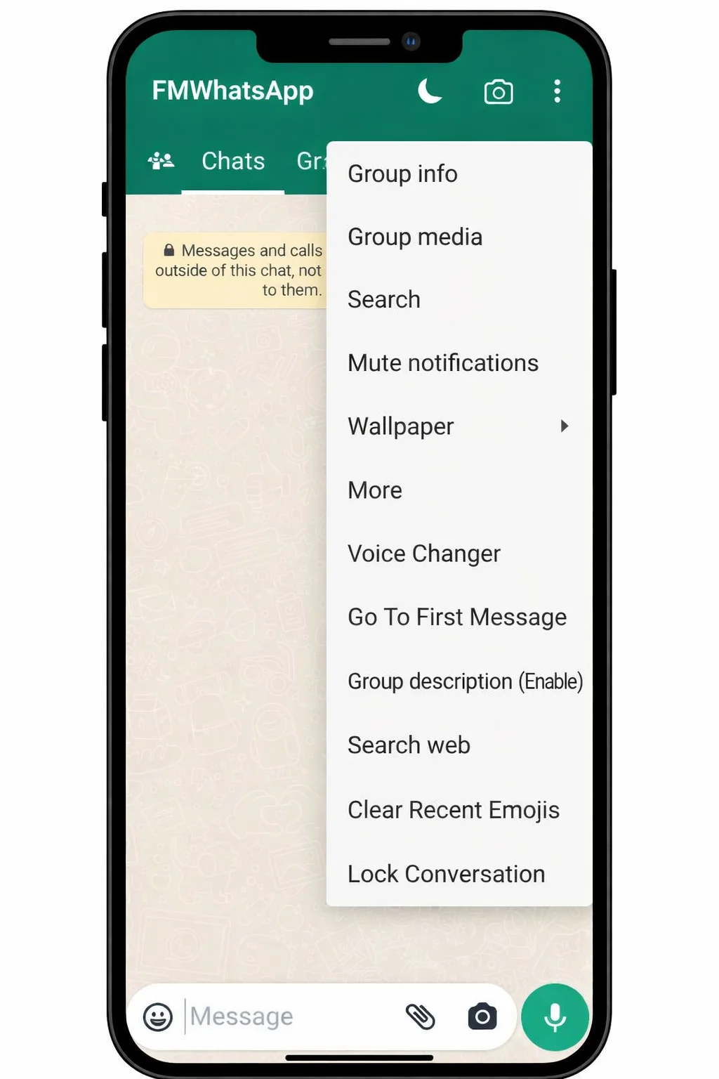 FM WhatsApp Group features